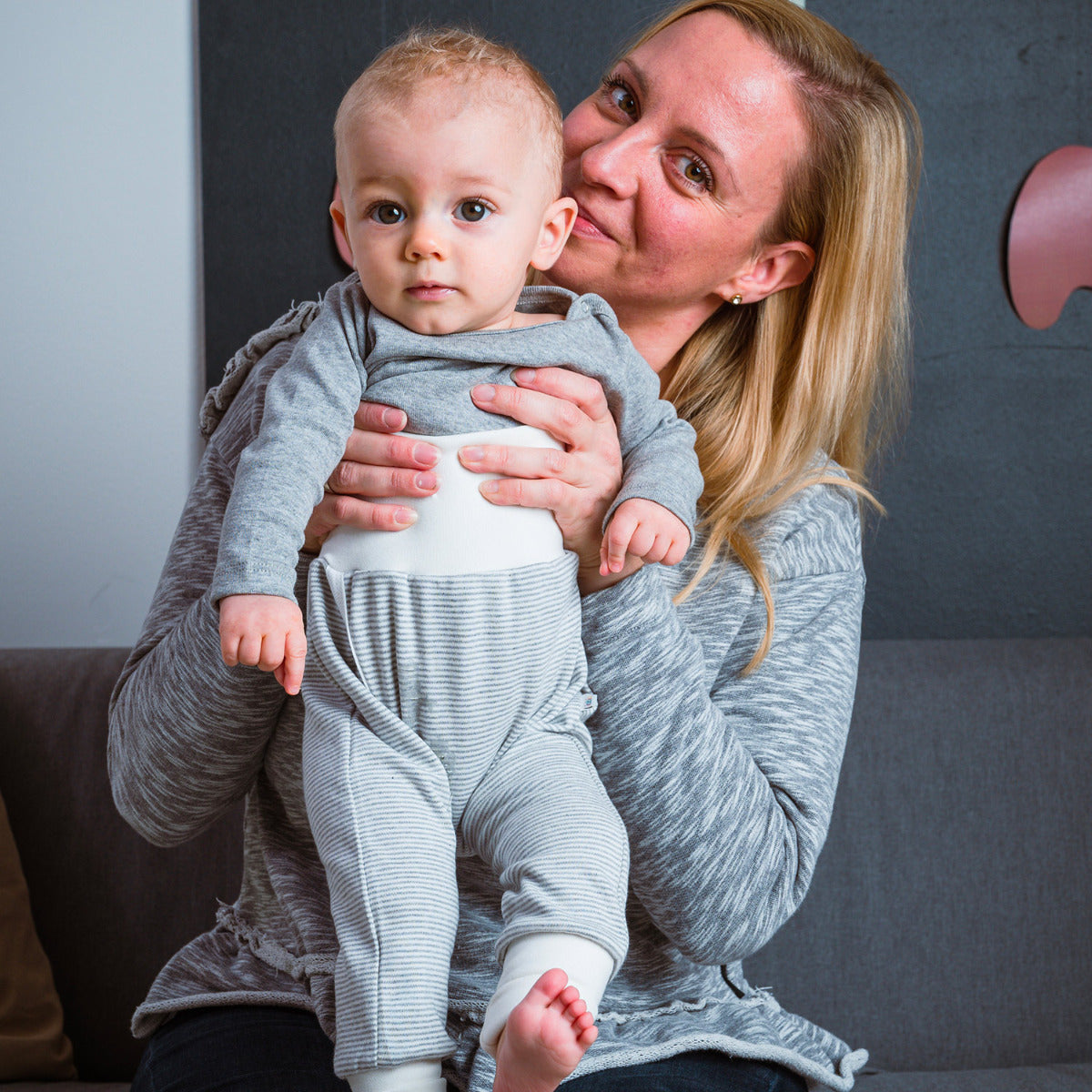 Pantalon d'apprentissage HNI Popolini - Beige Leaves - Lilinappy