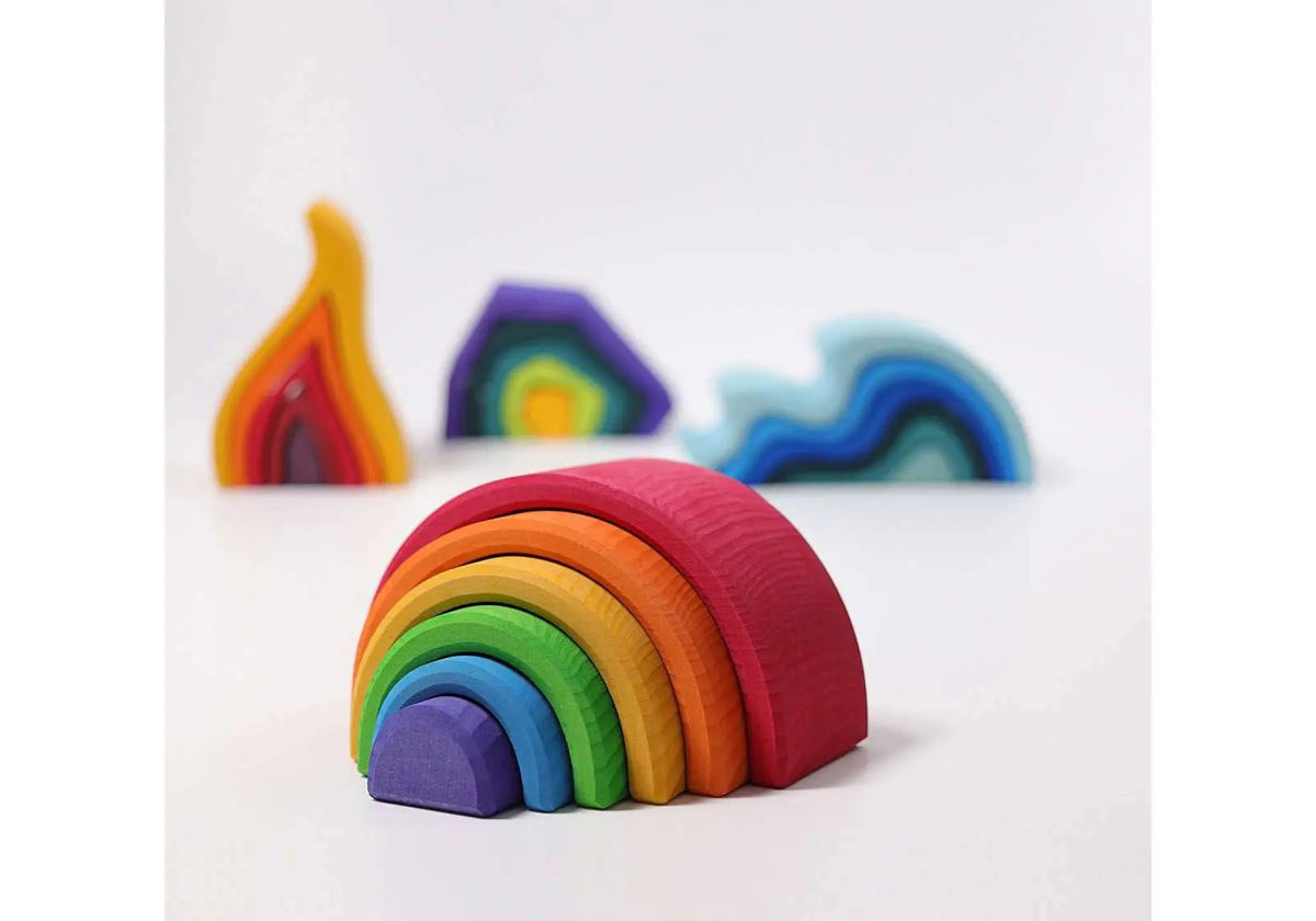 Moyen Arc en ciel en bois Grimm's - 6 pièces Grimms
