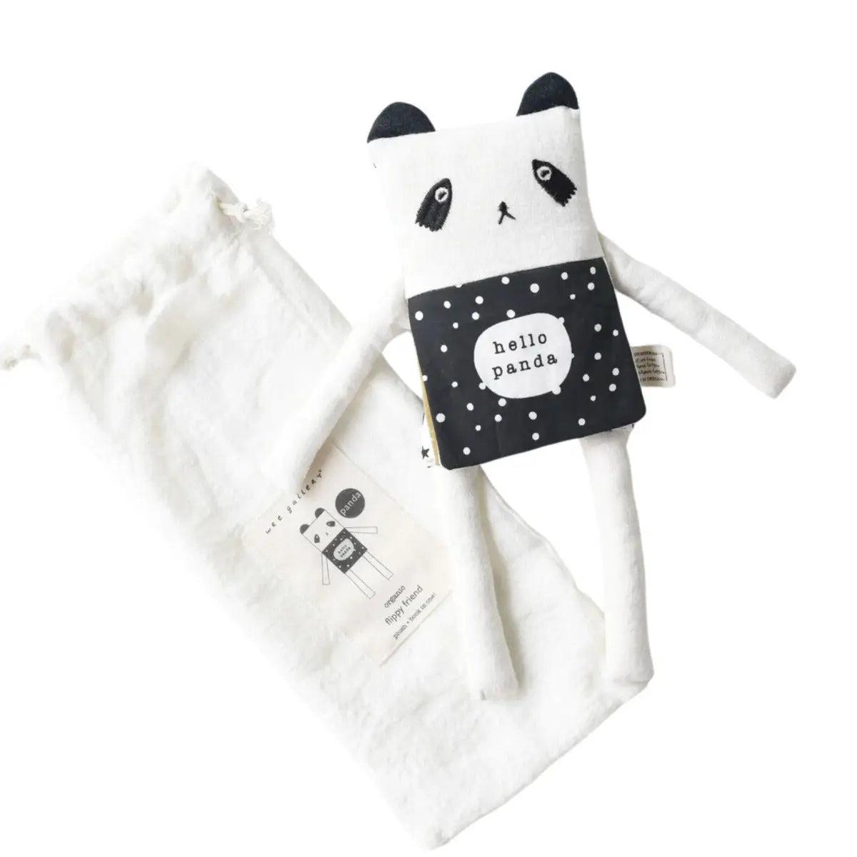 Panda Flippy Friend en coton bio Wee Gallery - Lilinappy