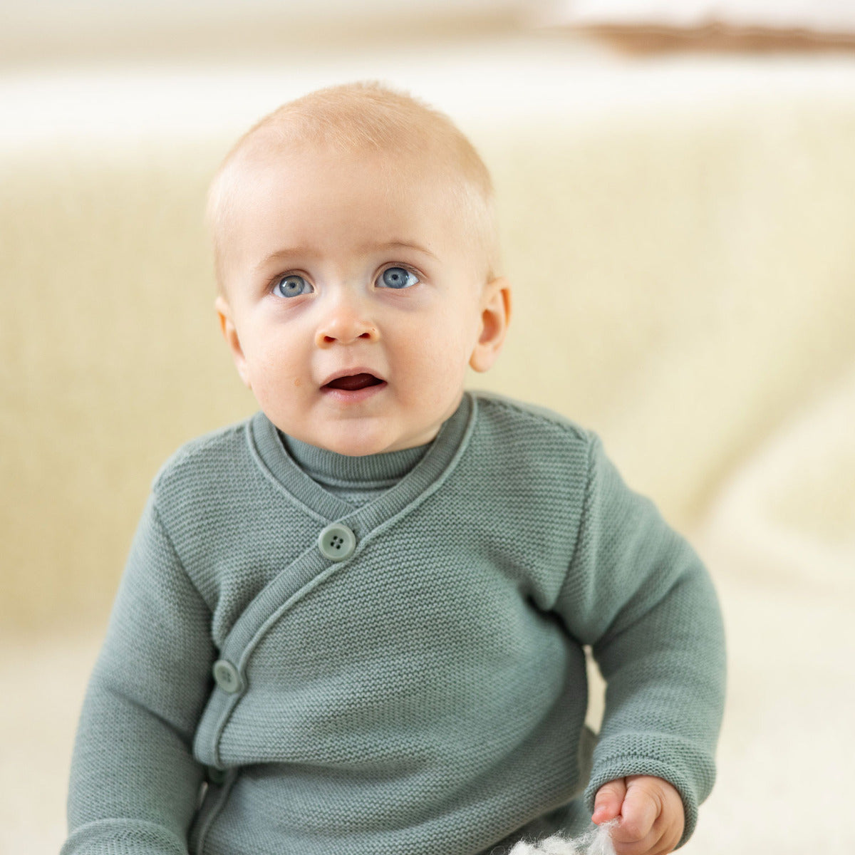 Gilet bébé en laine mérinos Disana - Jade
