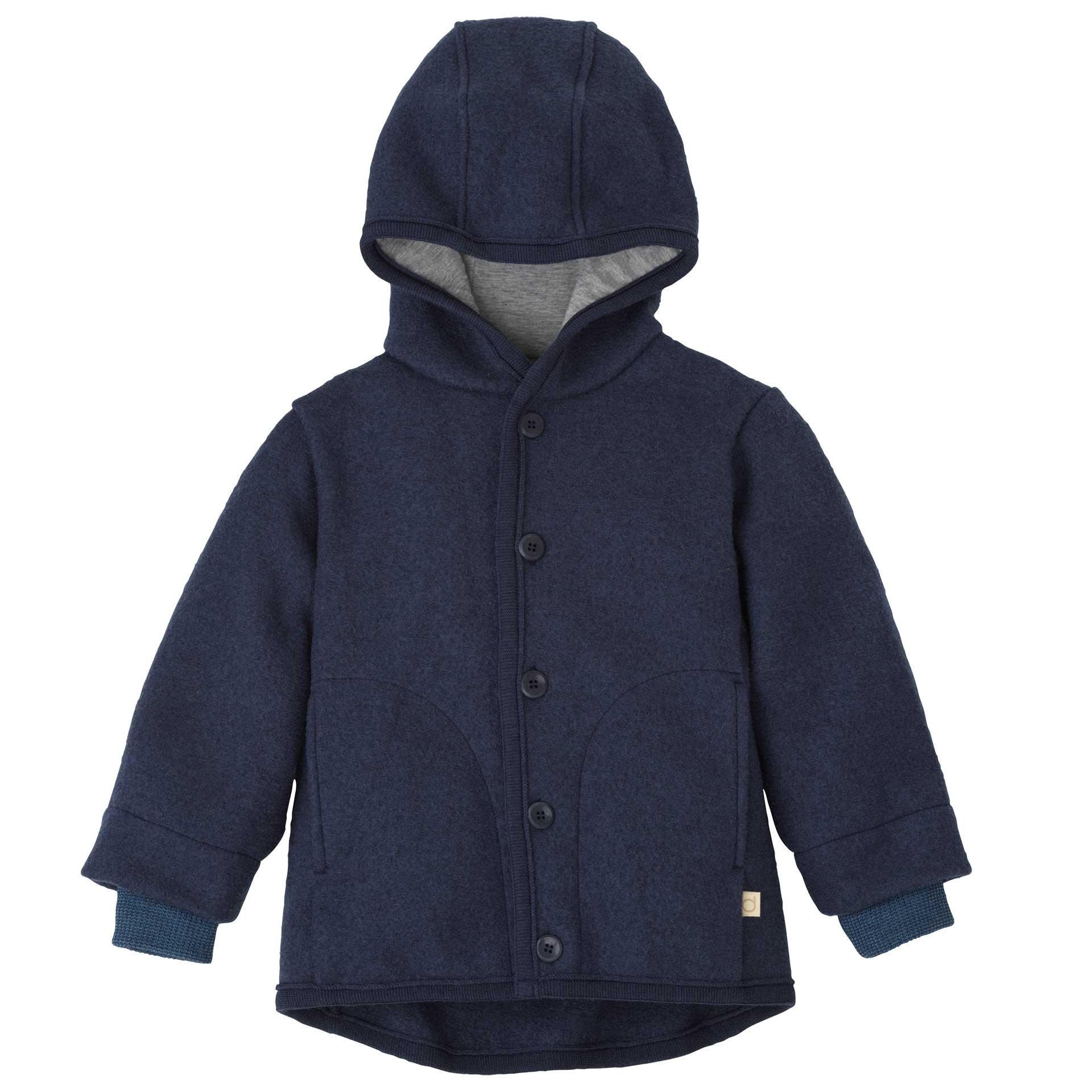 Veste pour enfants en laine bouillie Disana - Boutons
