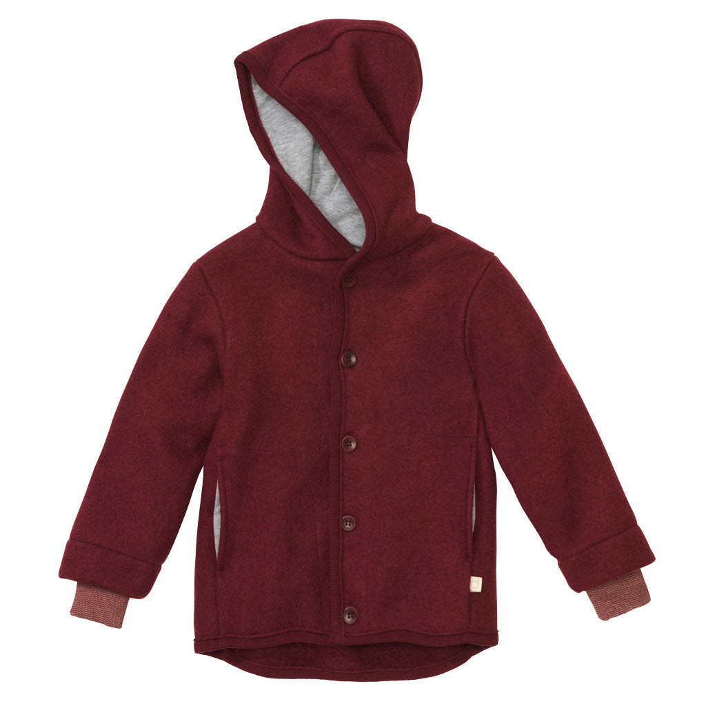 Veste pour enfants en laine bouillie Disana - Boutons