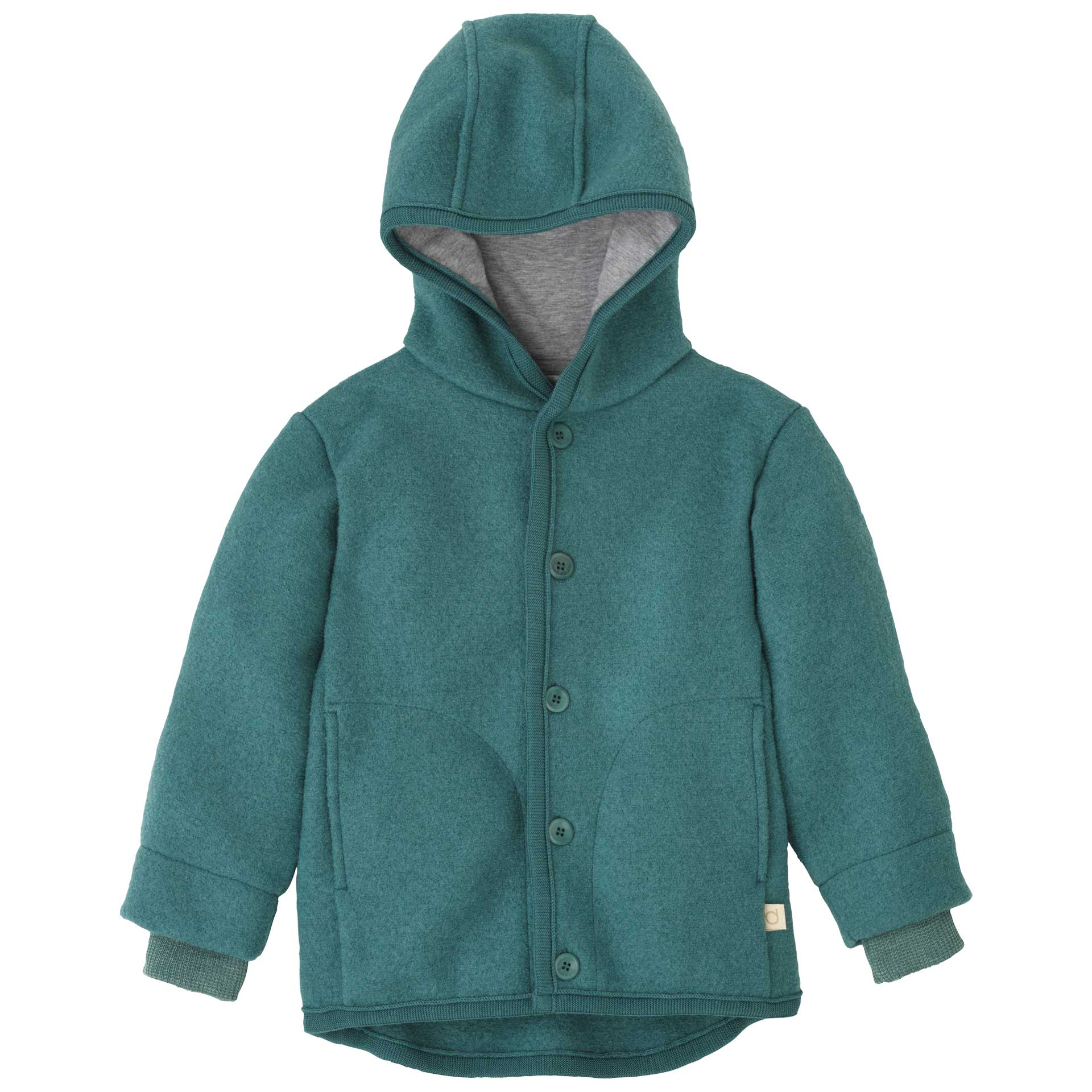 Veste pour enfants en laine bouillie Disana - Boutons