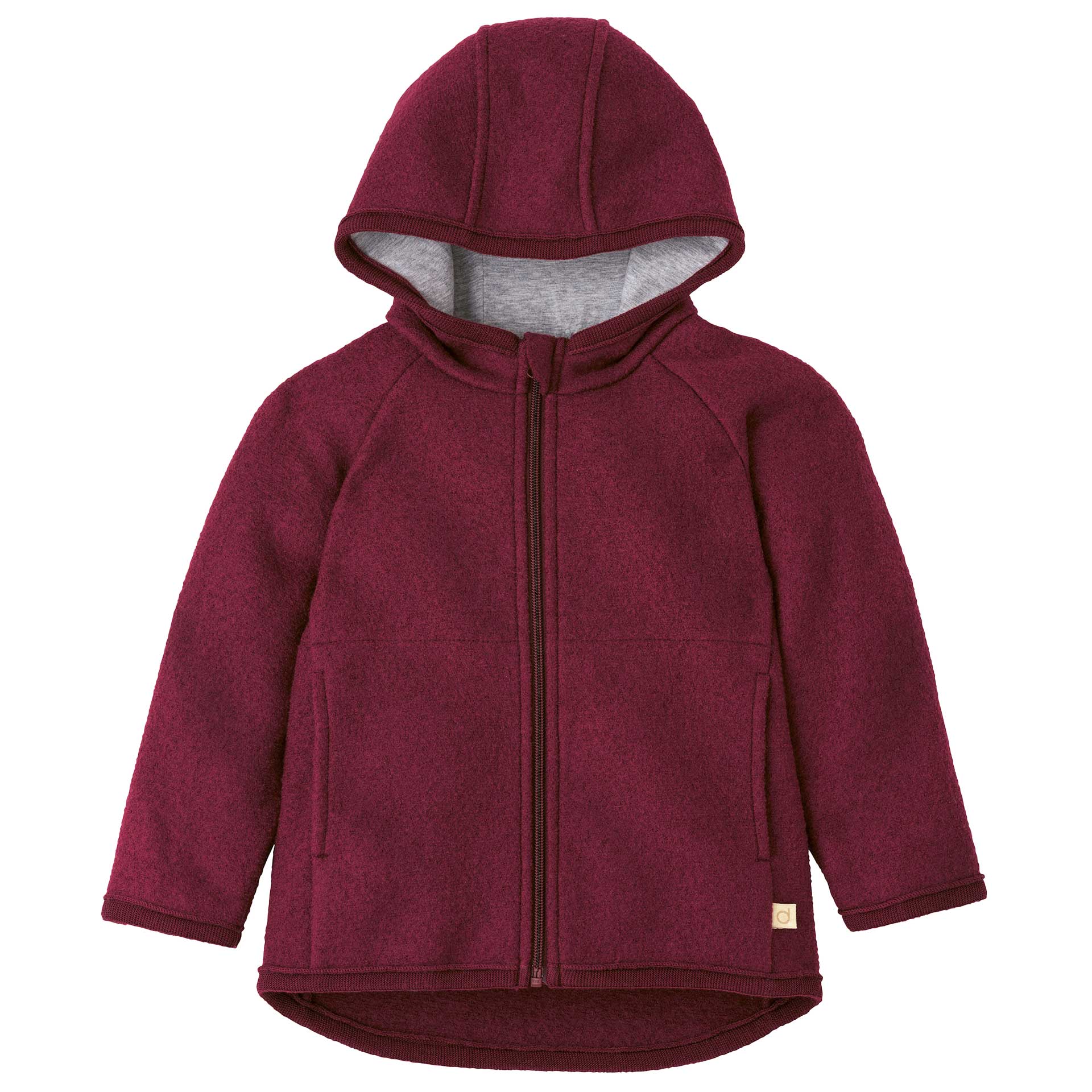 Veste pour enfants en laine bouillie Disana - Zippé