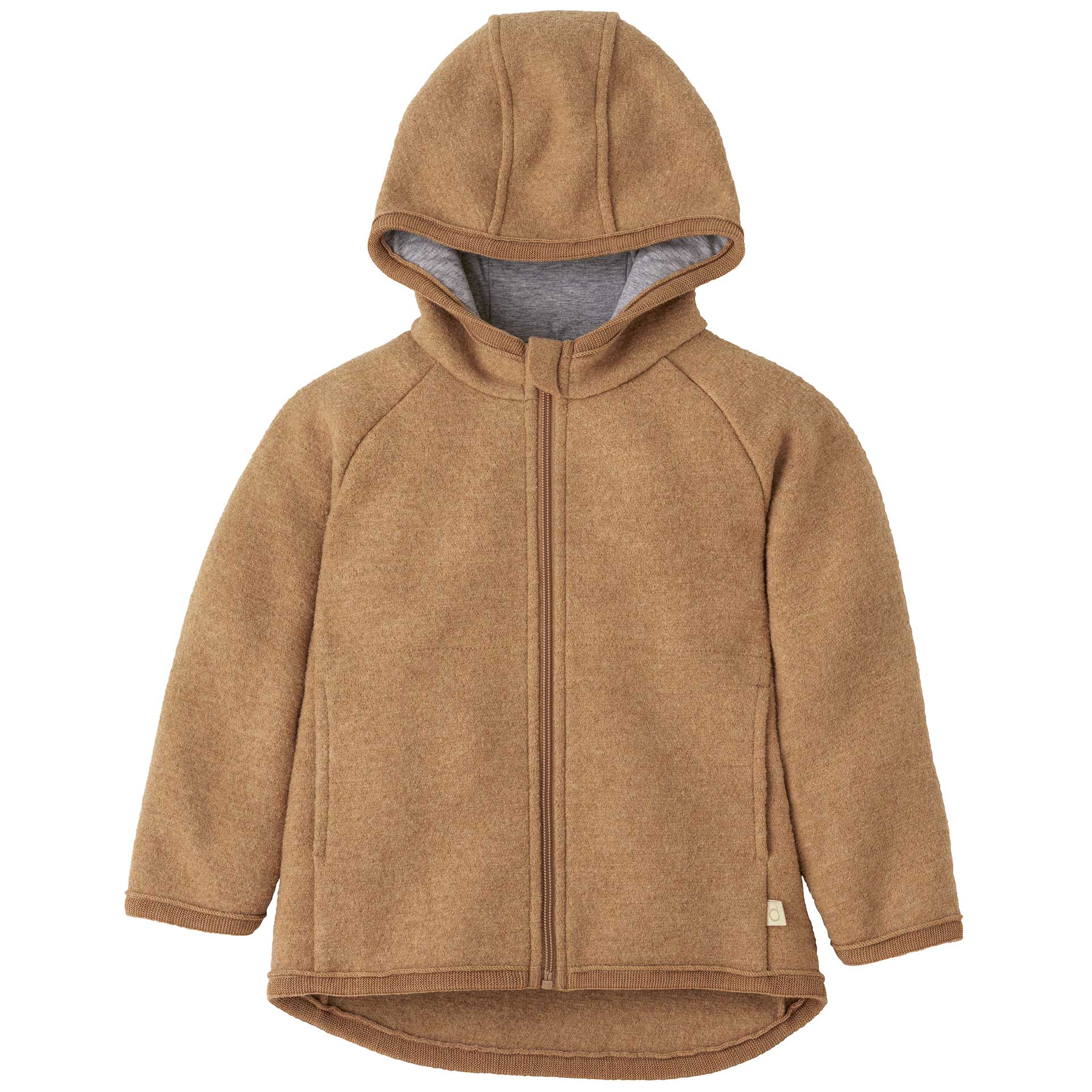 Veste pour enfants en laine bouillie Disana - Zippé