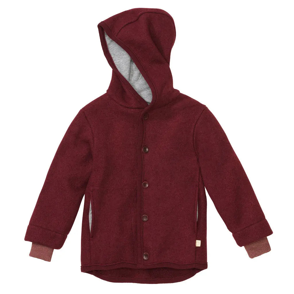 Veste pour enfants en laine bouillie Disana - Cassis