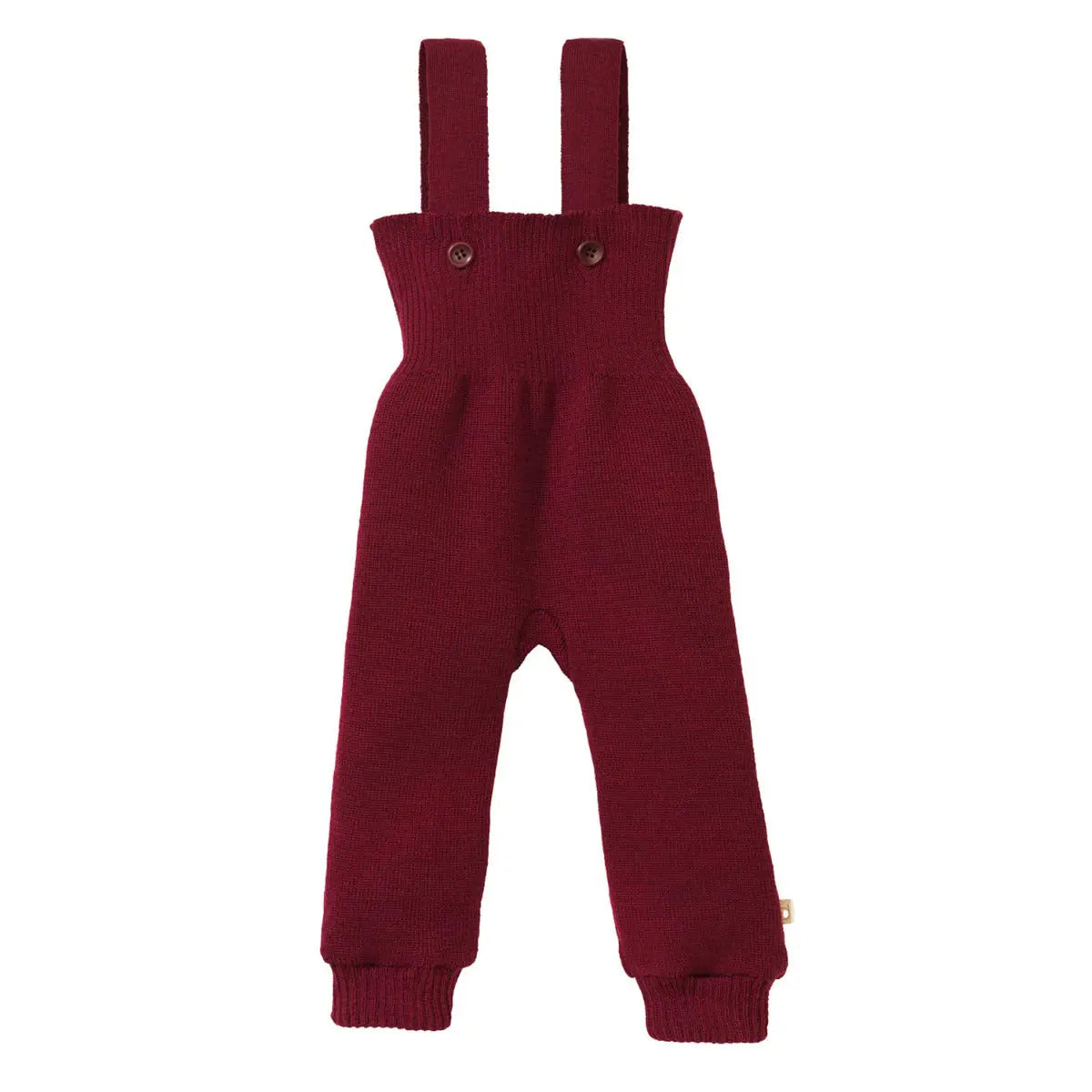 Pantalon à bretelles en laine merinos Disana Cassis