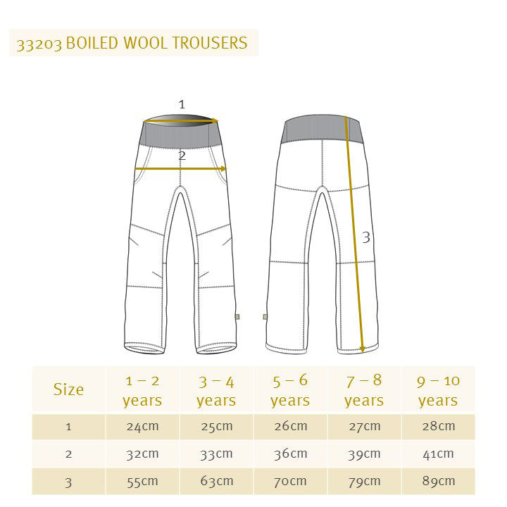 Pantalon en laine bouillie bio Disana - Eucalyptus