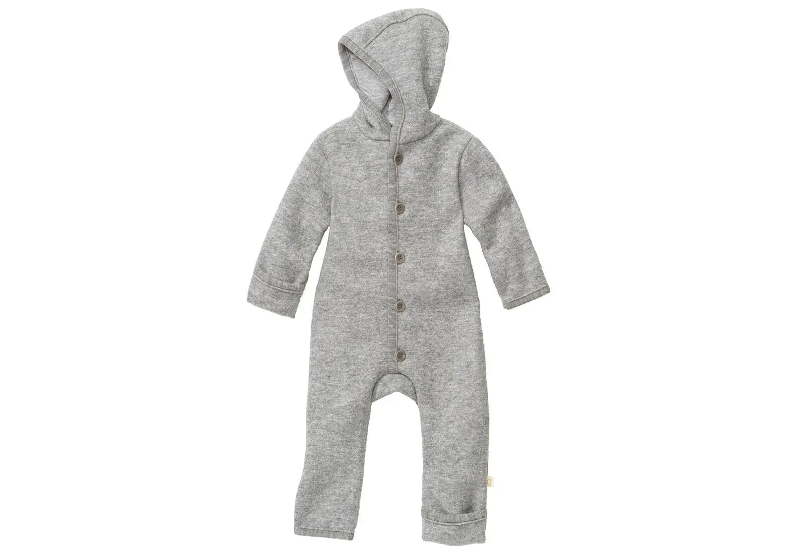 Combinaison bébé en laine bouillie Disana - Gris - Lilinappy