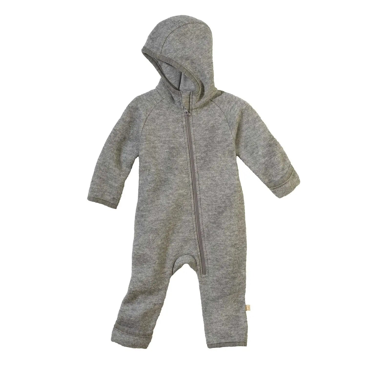 Combinaison bébé zippée en laine bouillie Disana - Gris - Lilinappy