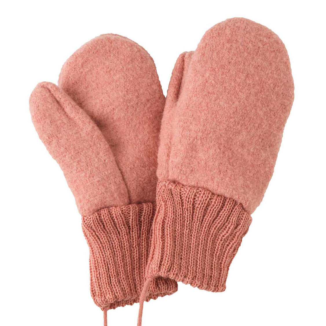 Moufles en laine bouillie Disana - Soft pink