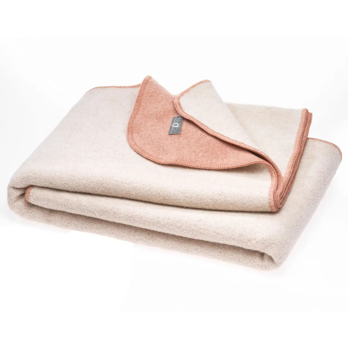 Couverture en laine double face Disana rosé-naturel XL