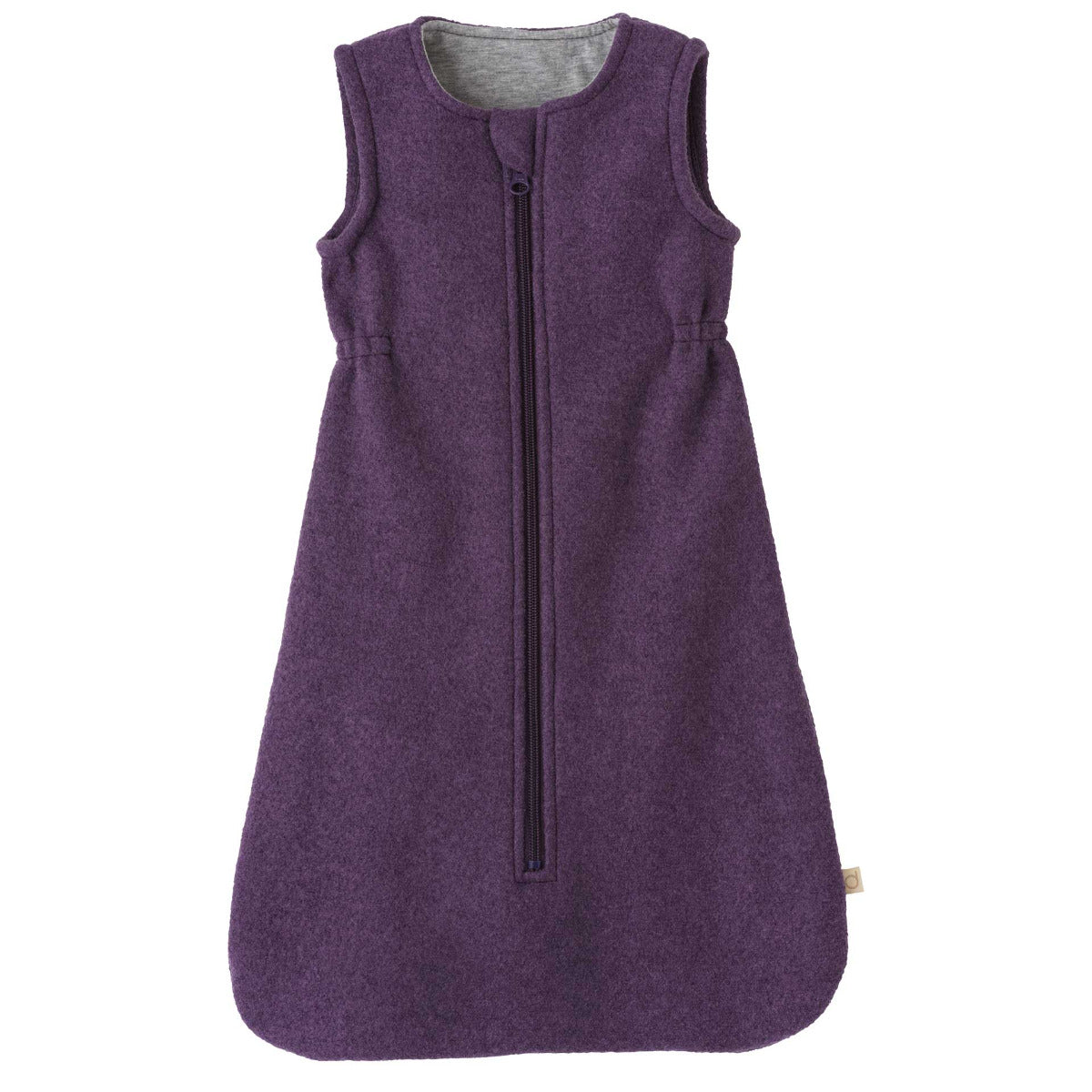 Gigoteuse en laine bouillie et coton bio Disana - Aubergine