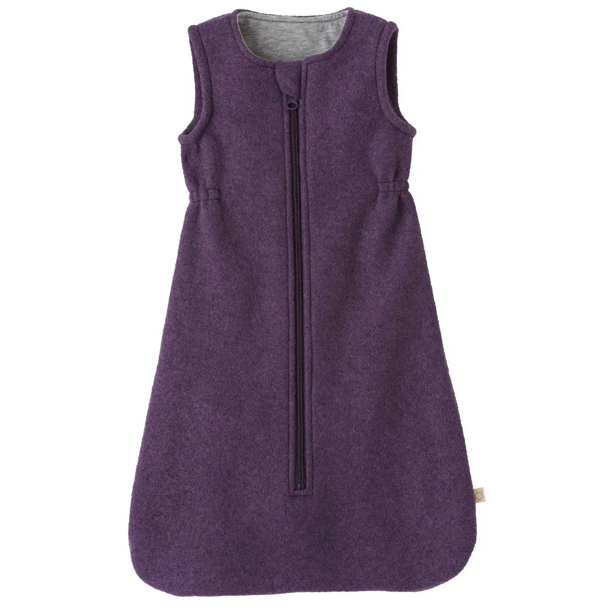 Gigoteuse en laine bouillie et coton bio Disana - Aubergine