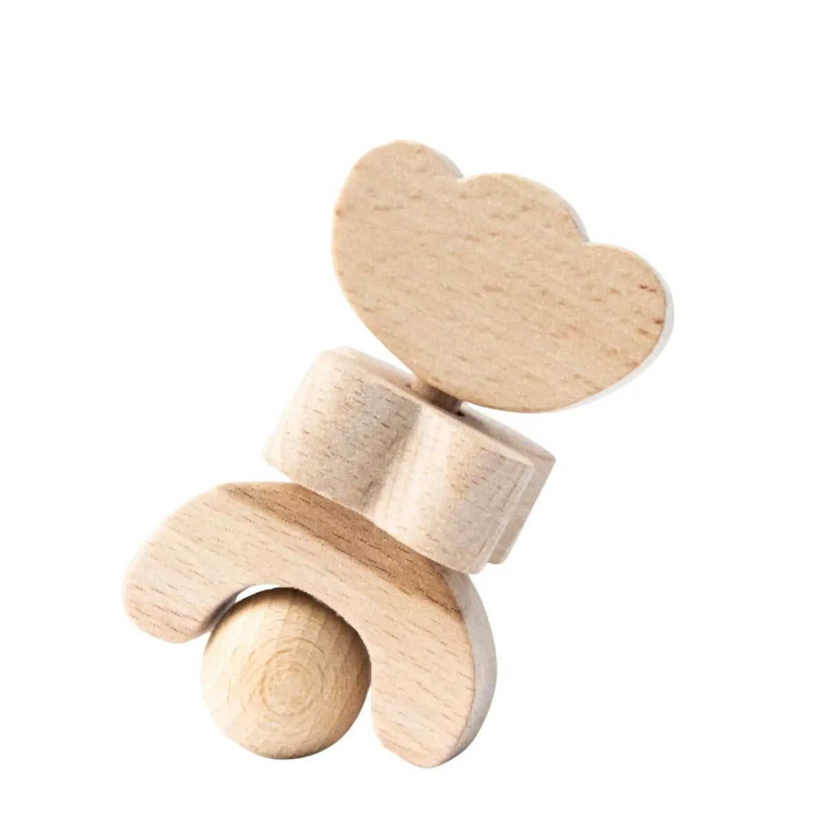 Hochet fleur en bois brut Bloem KMR Childwood