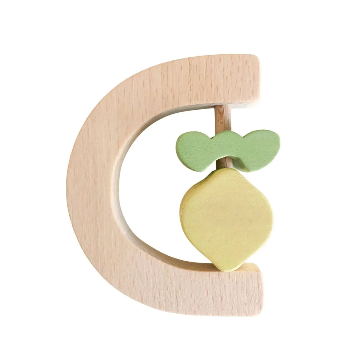 Hochet en bois pour bébé KMR Childwood FRUIT – Citron