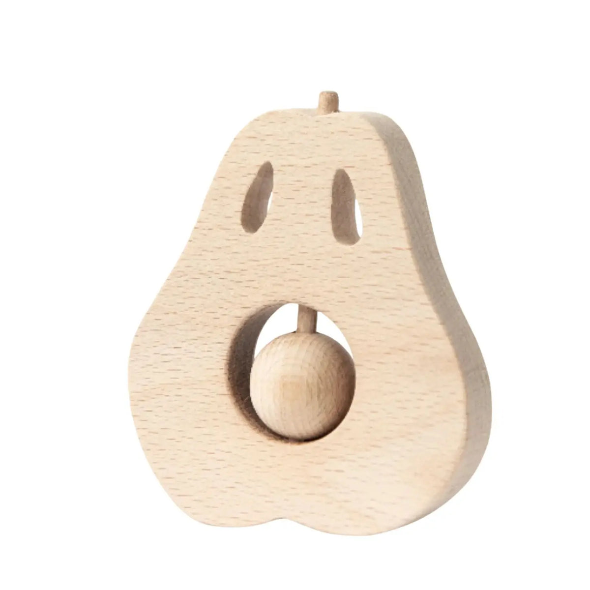 Hochet de dentition en bois brut KMR Childwood - TUTTIFRUTTI poire