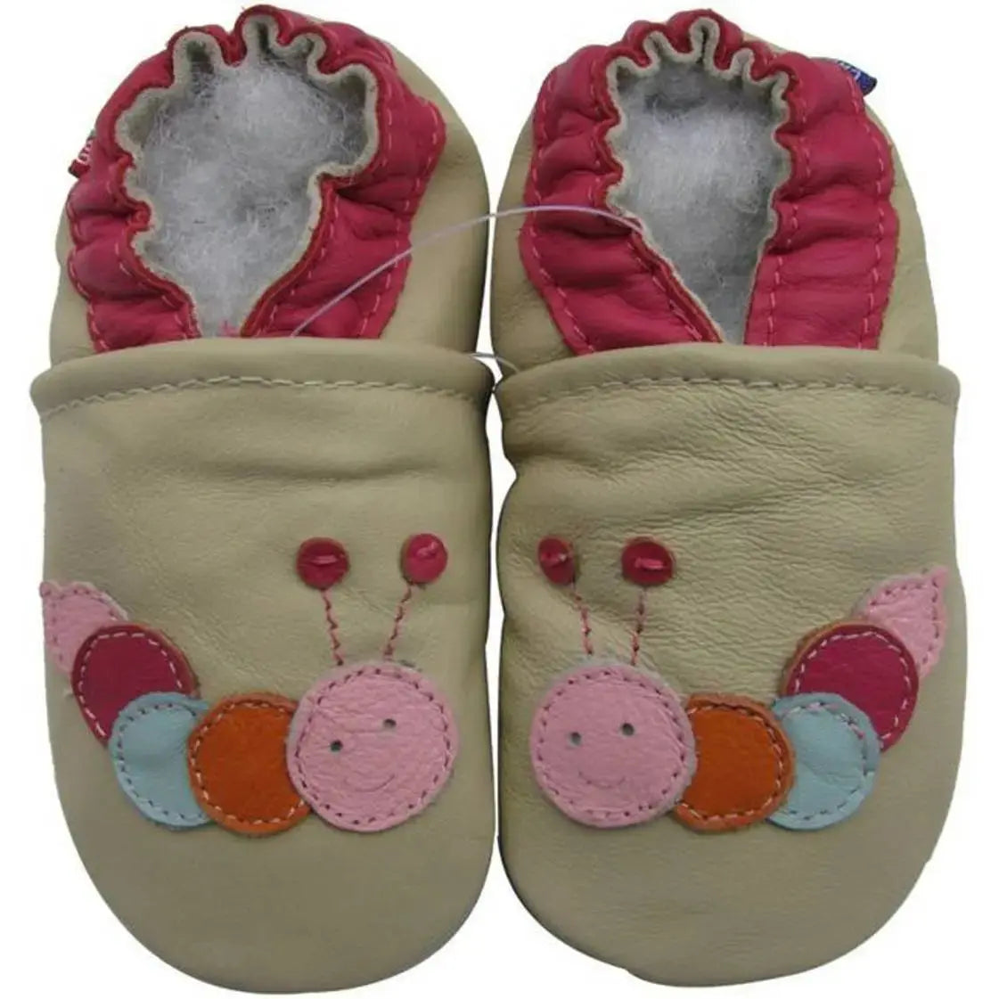 Chaussons cuir souple chenille