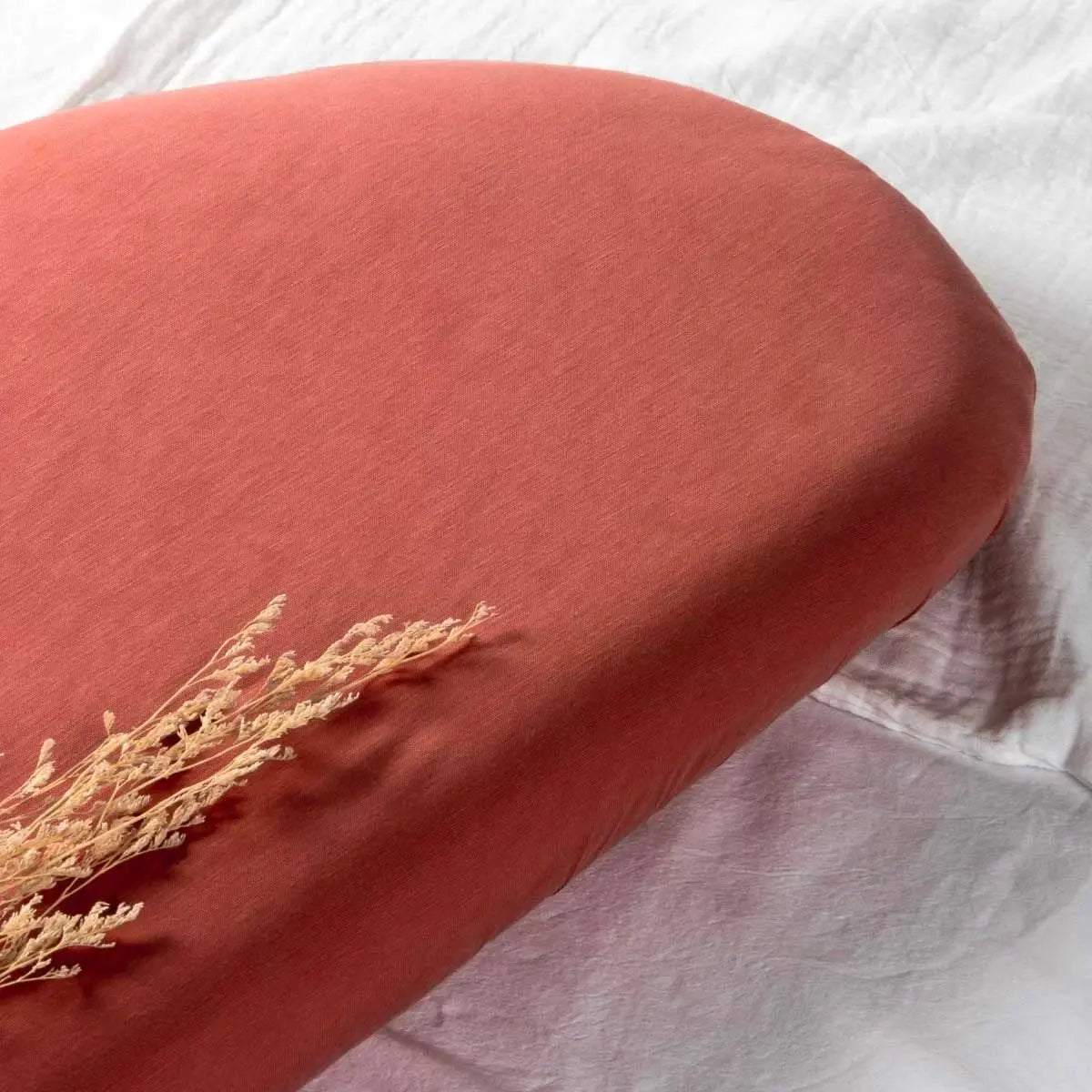 Alèse Drap Housse 2 en 1 pour lit bébé Kadolis - Terracotta - Lilinappy