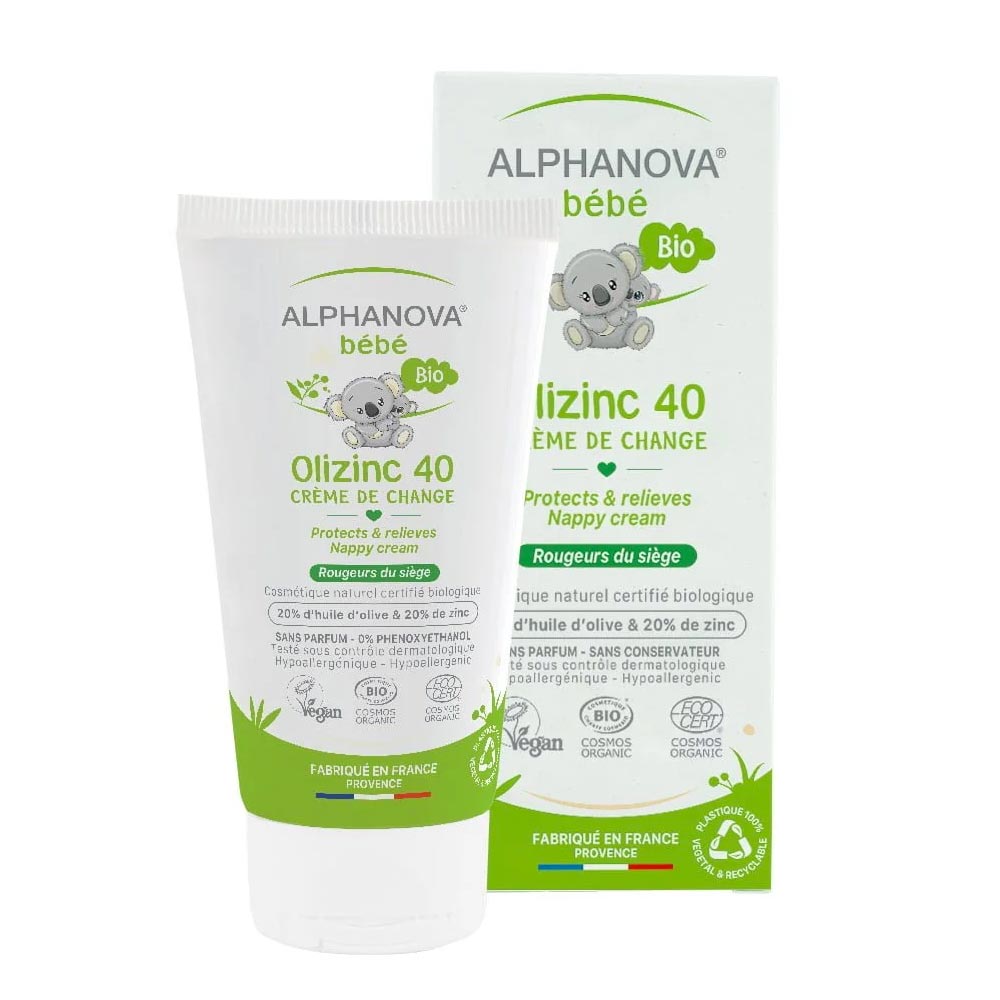 Crème de change bébé bio OLIZINC 40 Alphanova