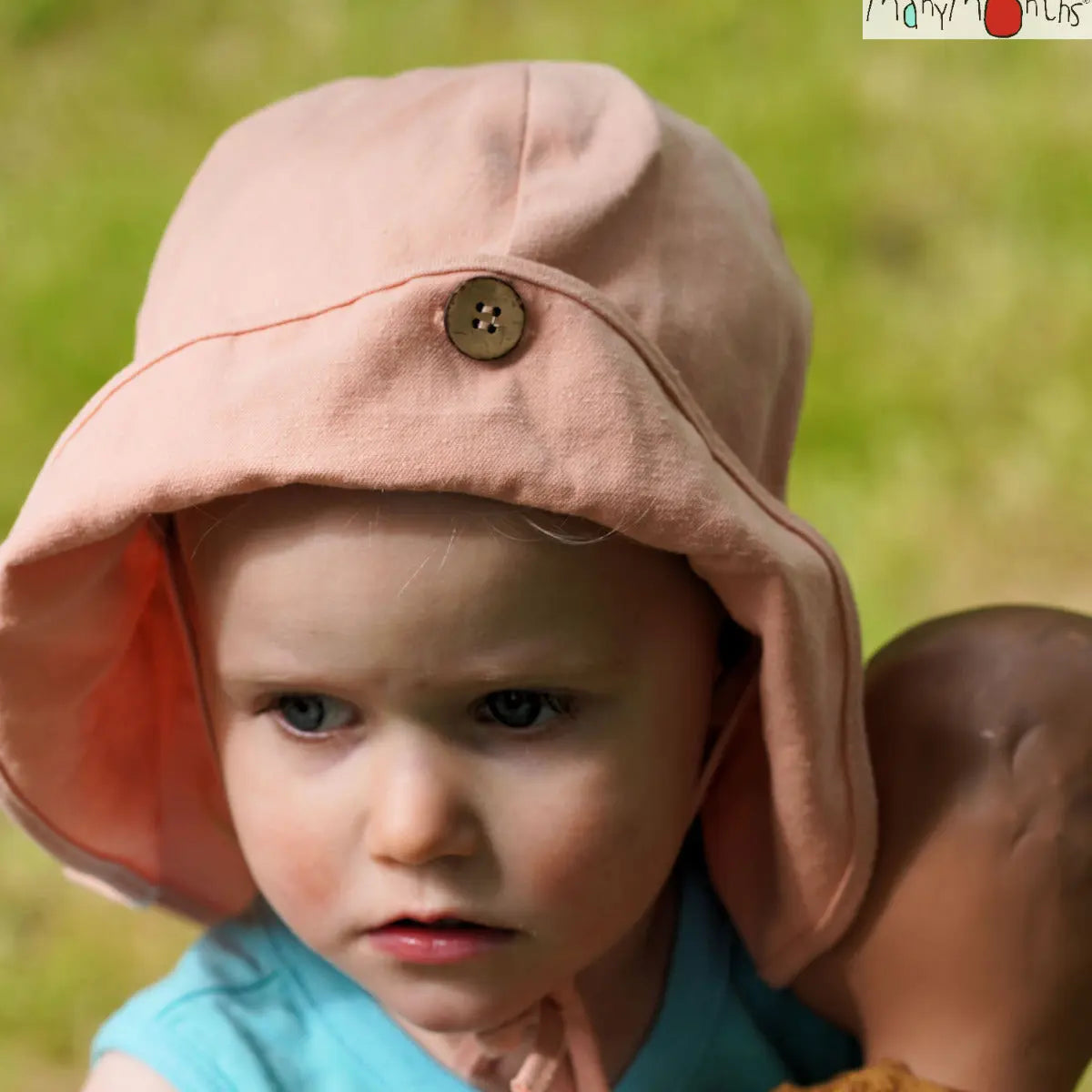 Chapeau de soleil ajustable Summer Manymonths - Abricot - Lilinappy