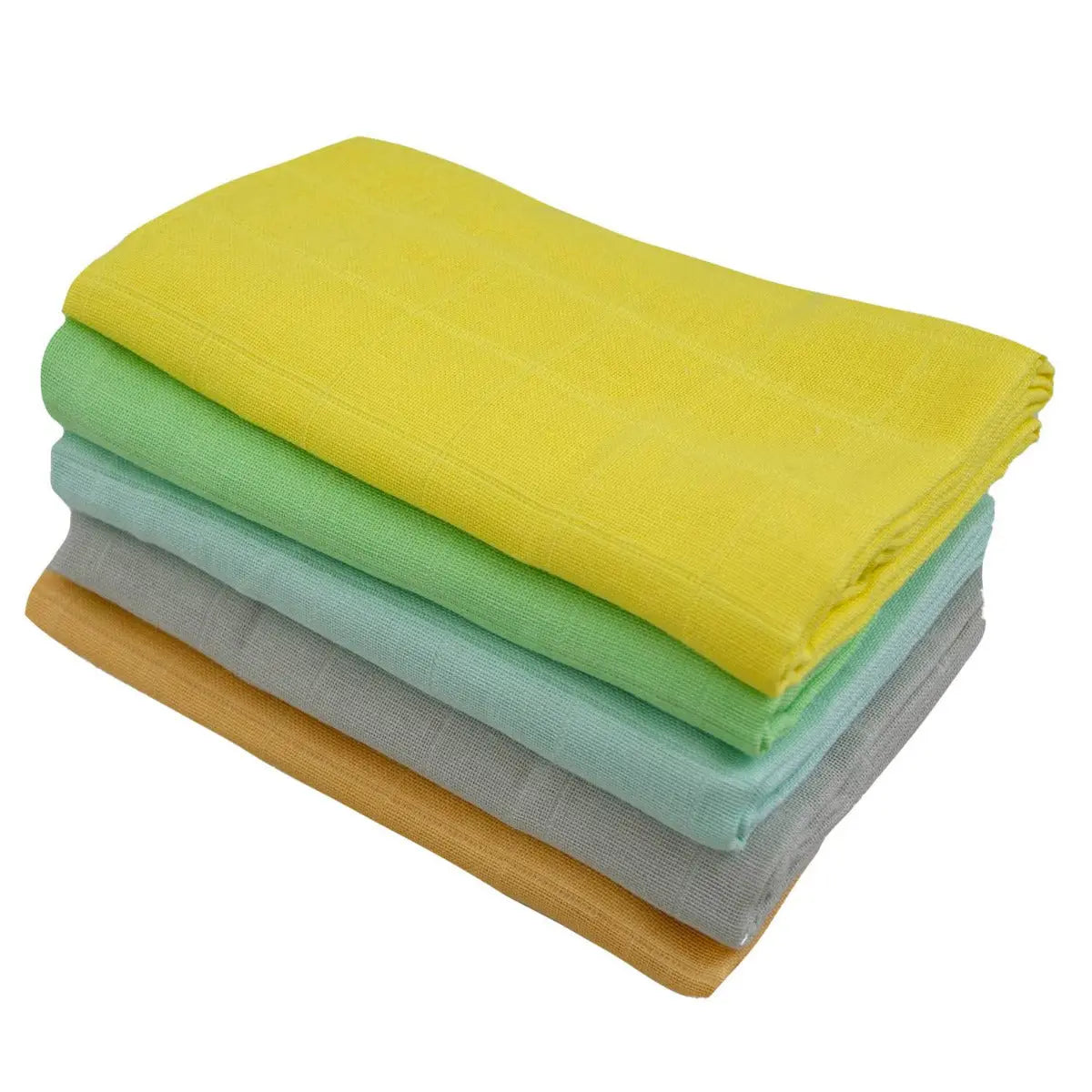 Lot de 5 langes en coton bio coloré Avo+Cado