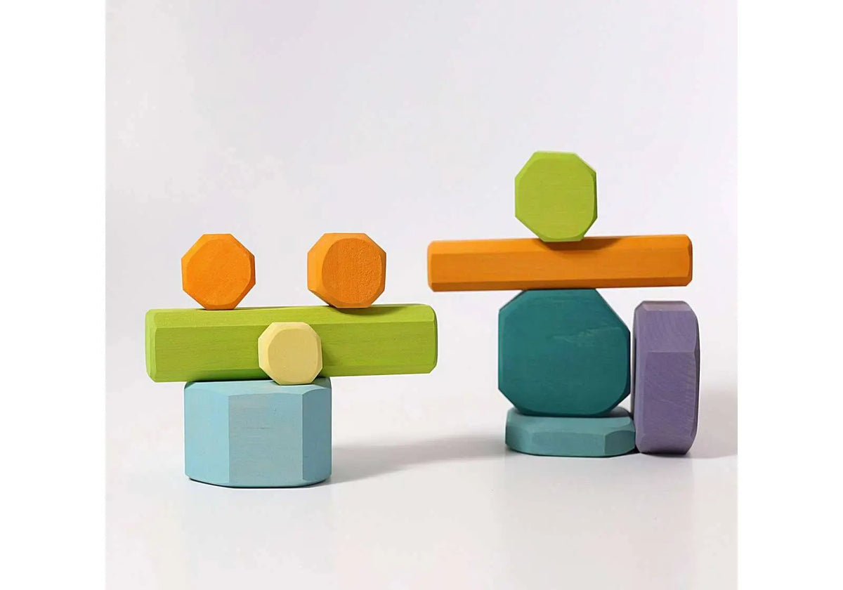 Blocs de construction en bois pastel Grimm's Grimms