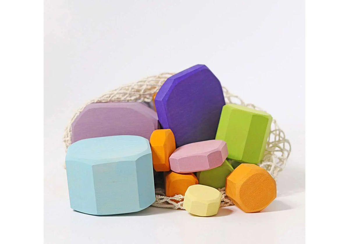 Blocs de construction en bois pastel Grimm's Grimms