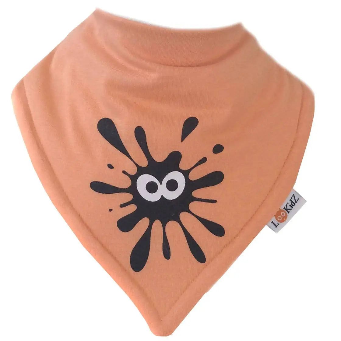 Bavoir bandana Lookidz Ink fond orange