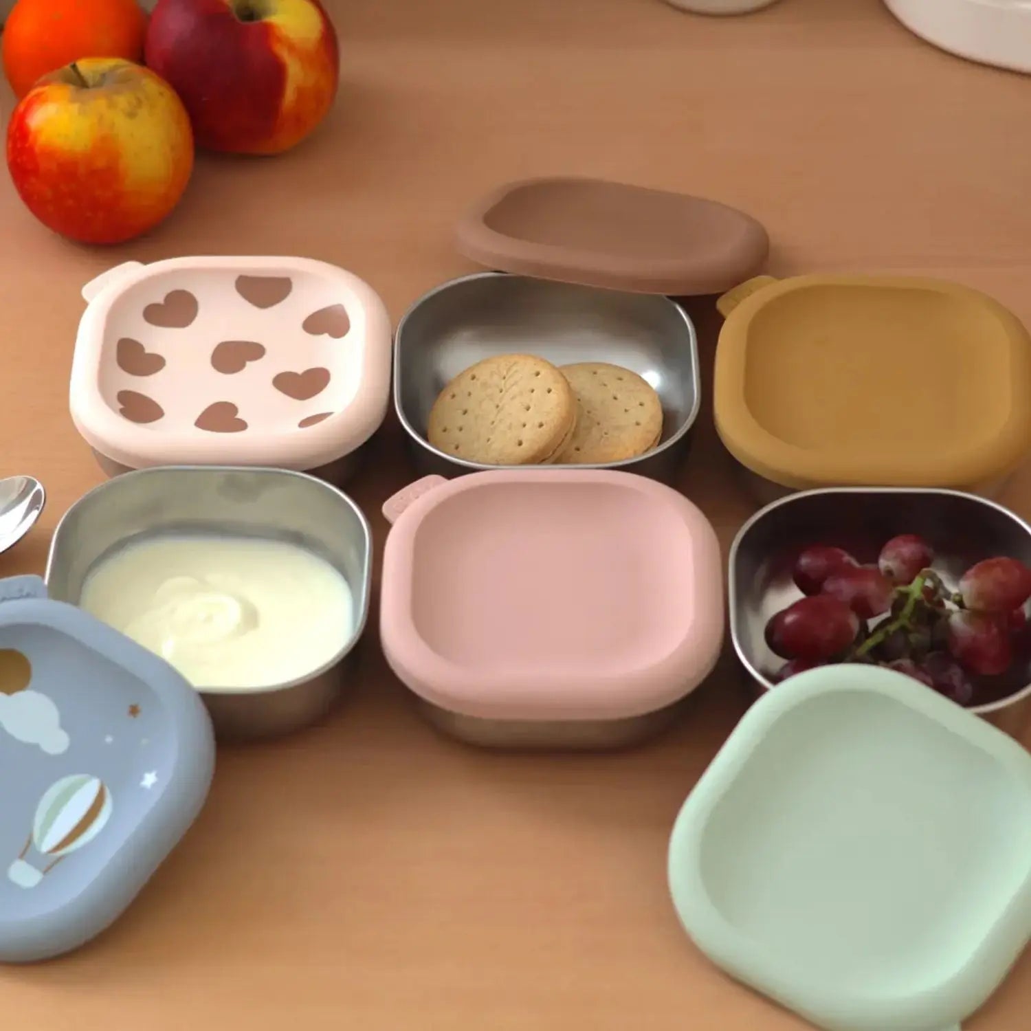 Lot de 3 boîtes repas inox 250ml Béaba - Big Love