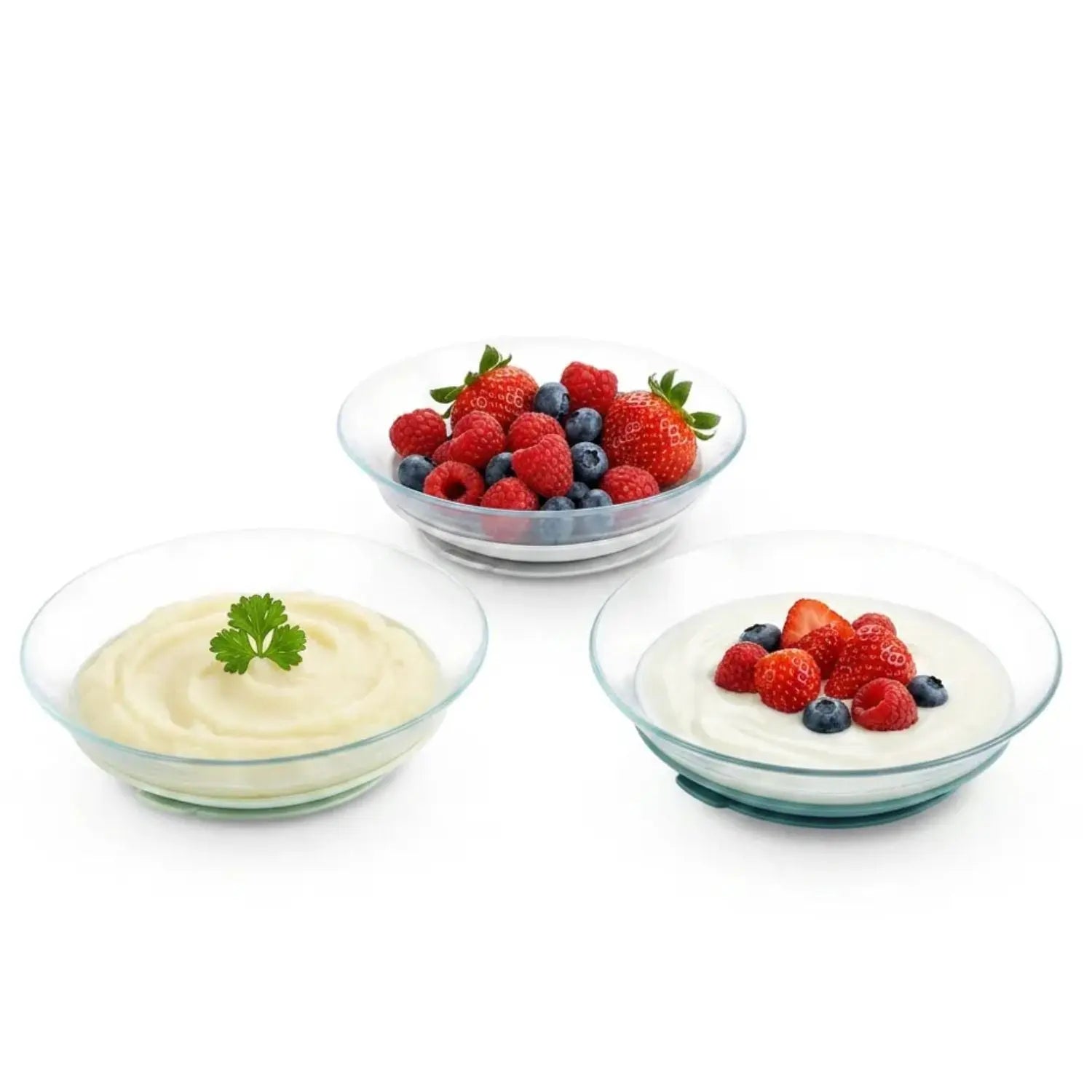 Coffret de 3 assiettes en verre Béaba x Duralex – Misty Green