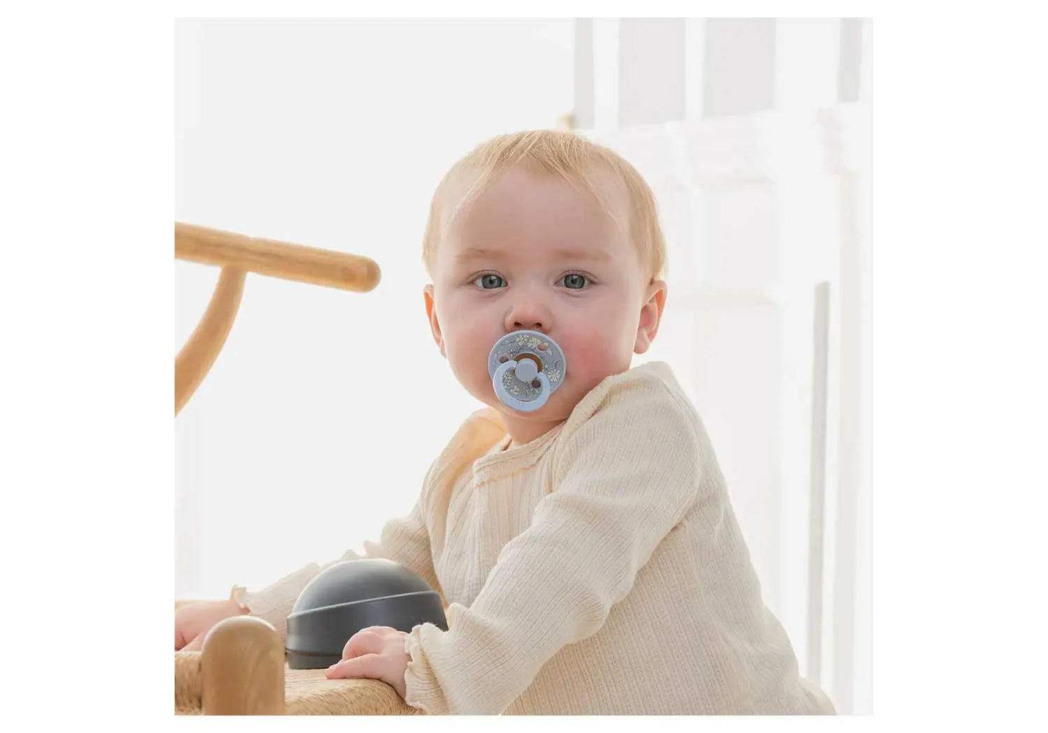 Lot de 2 tétines en caoutchouc naturel Bibs - Capel Dusty Blue - Lilinappy