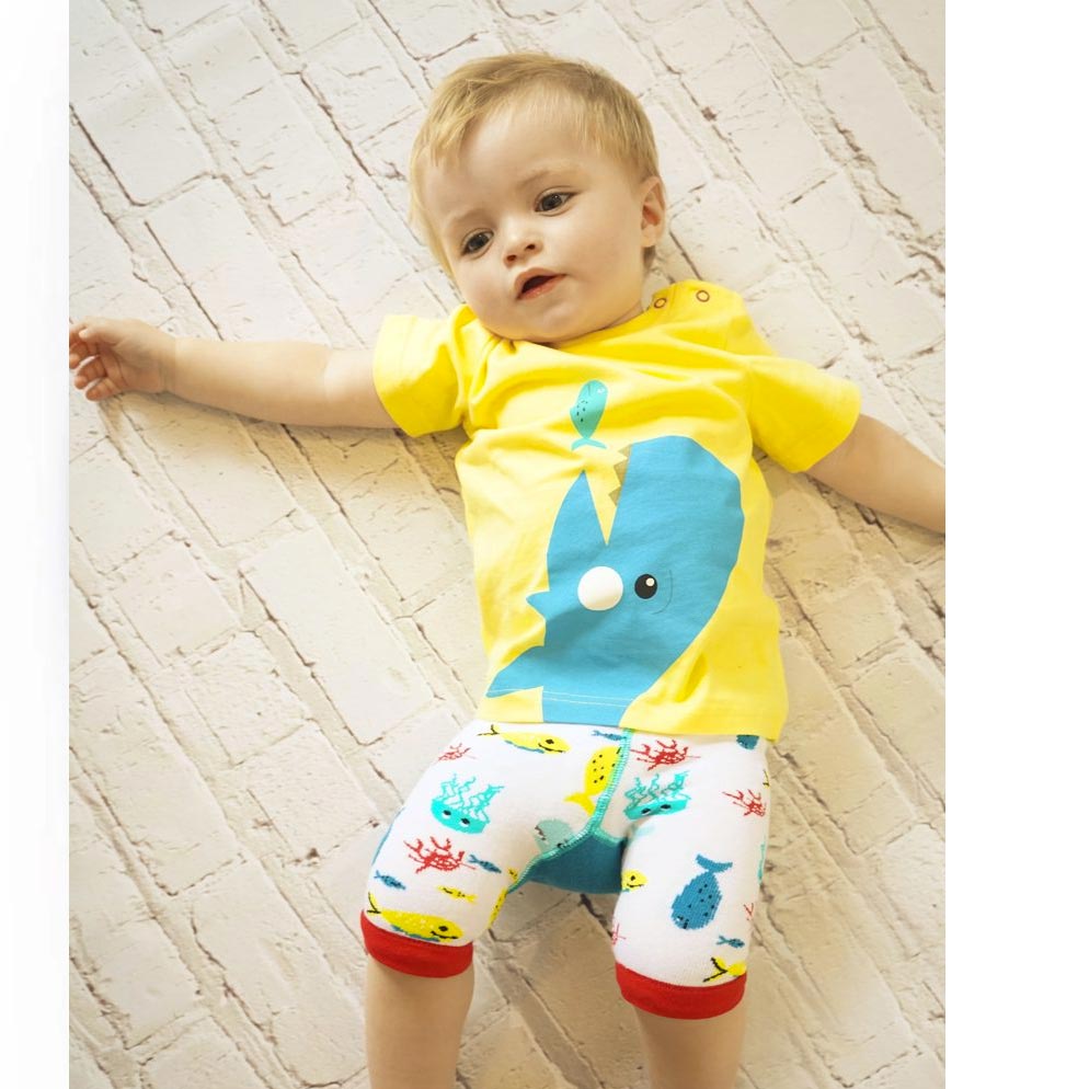 Tee-shirt à MC Blade et Rose - Sea Life-0-6mois