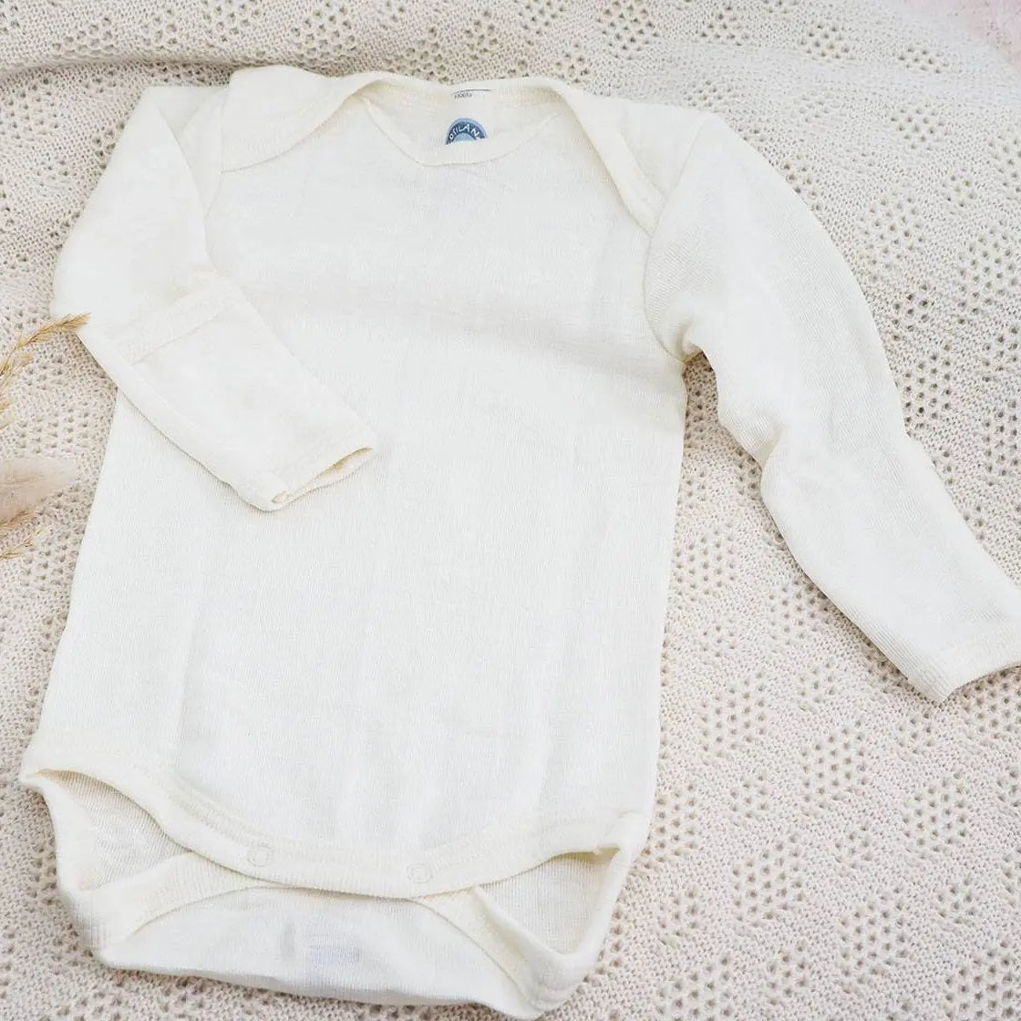 Body à manches longues en laine et soie Cosilana