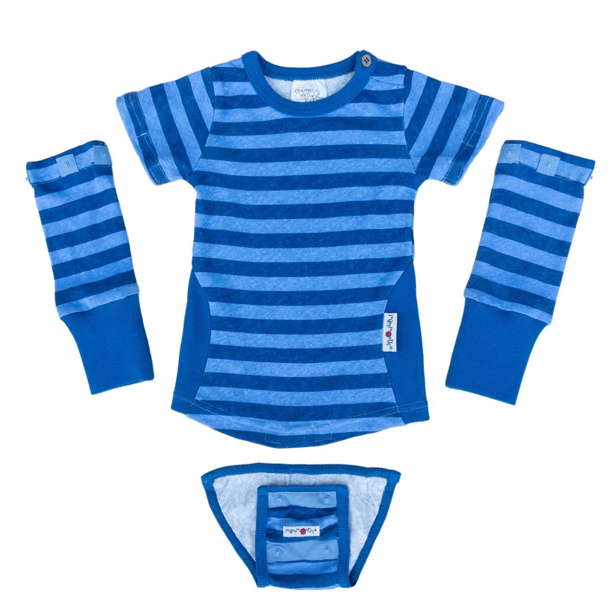 Body rayé bébé évolutif ManyMonths – Sailor’s Horizon Stripes