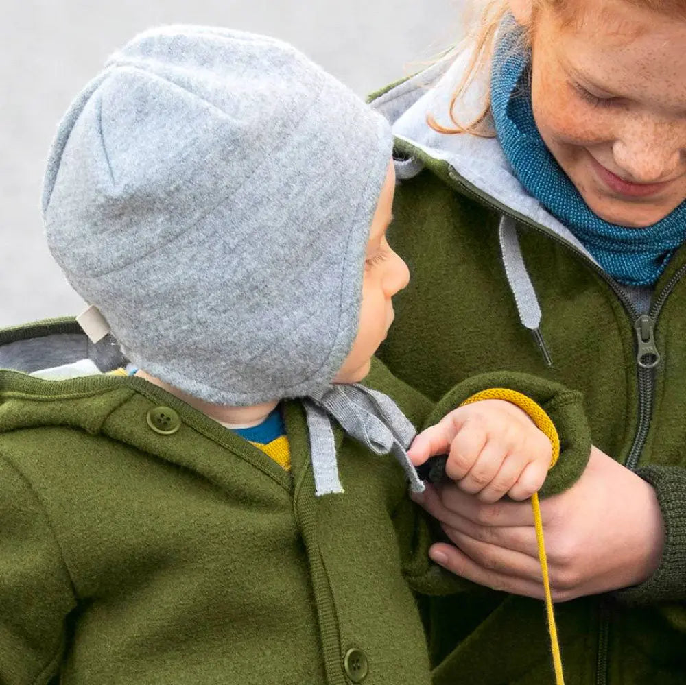 Bonnet laine bouillie Disana gris foncé