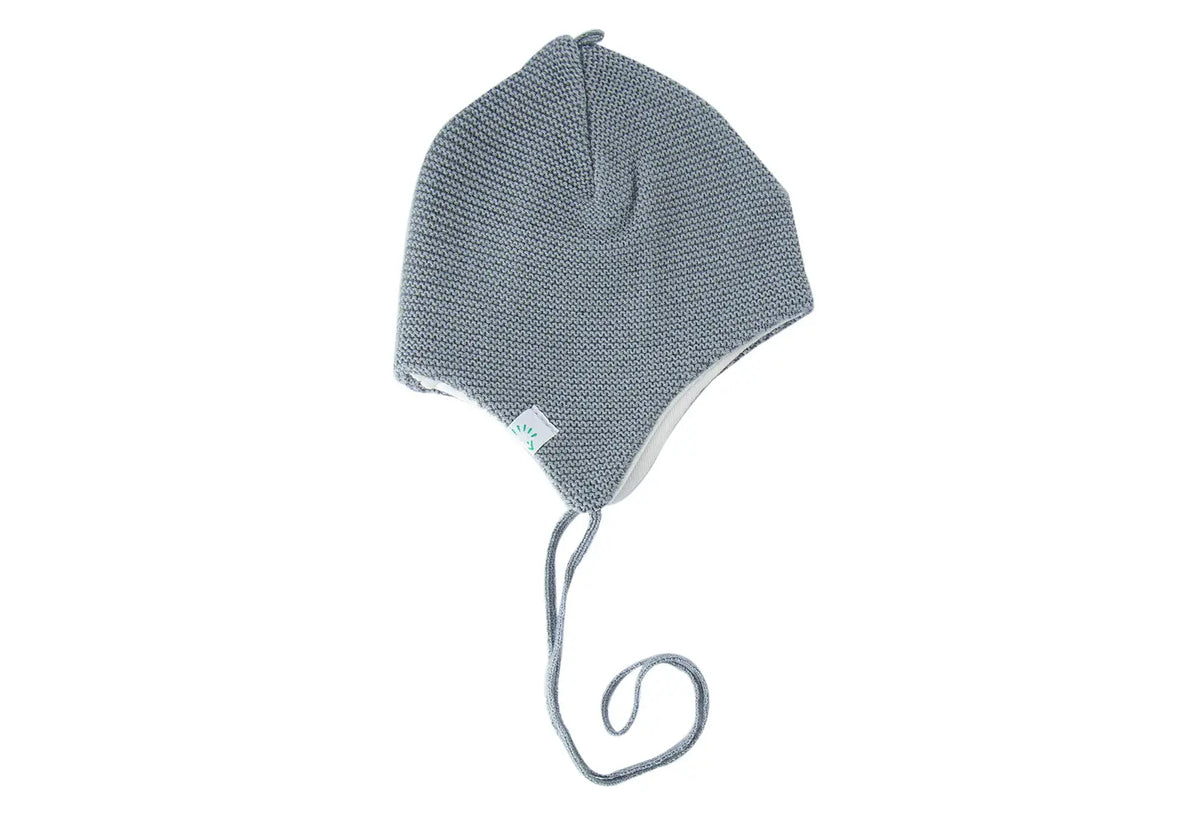 Bonnet en laine mérinos biologique coloris beige Popolini