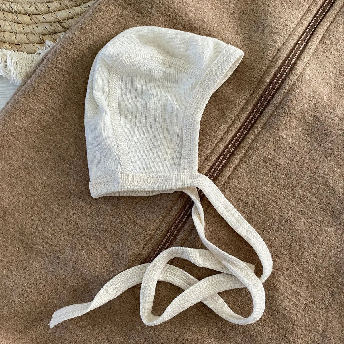 Bonnet en laine et soie Cosilana - Naturel