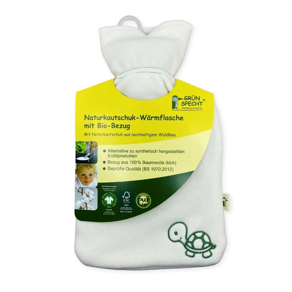 Bouillotte bébé 0,6L caoutchouc naturel – Grünspecht