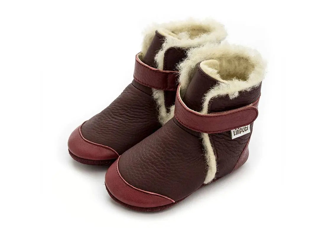 Bottines en cuir souple fourrées Cosmos Liliputi