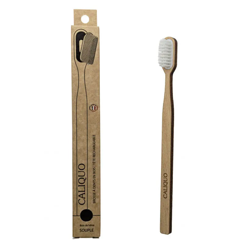 Brosse à dents en bois de hêtre avec tête interchangeable Caliquo