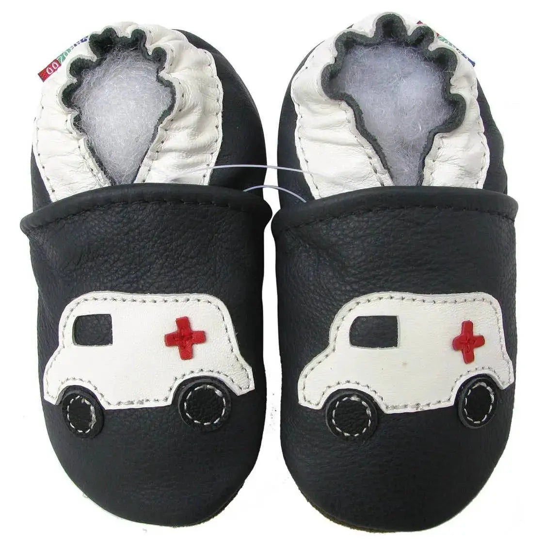 Chaussons cuir souple Ambulance Carozoo