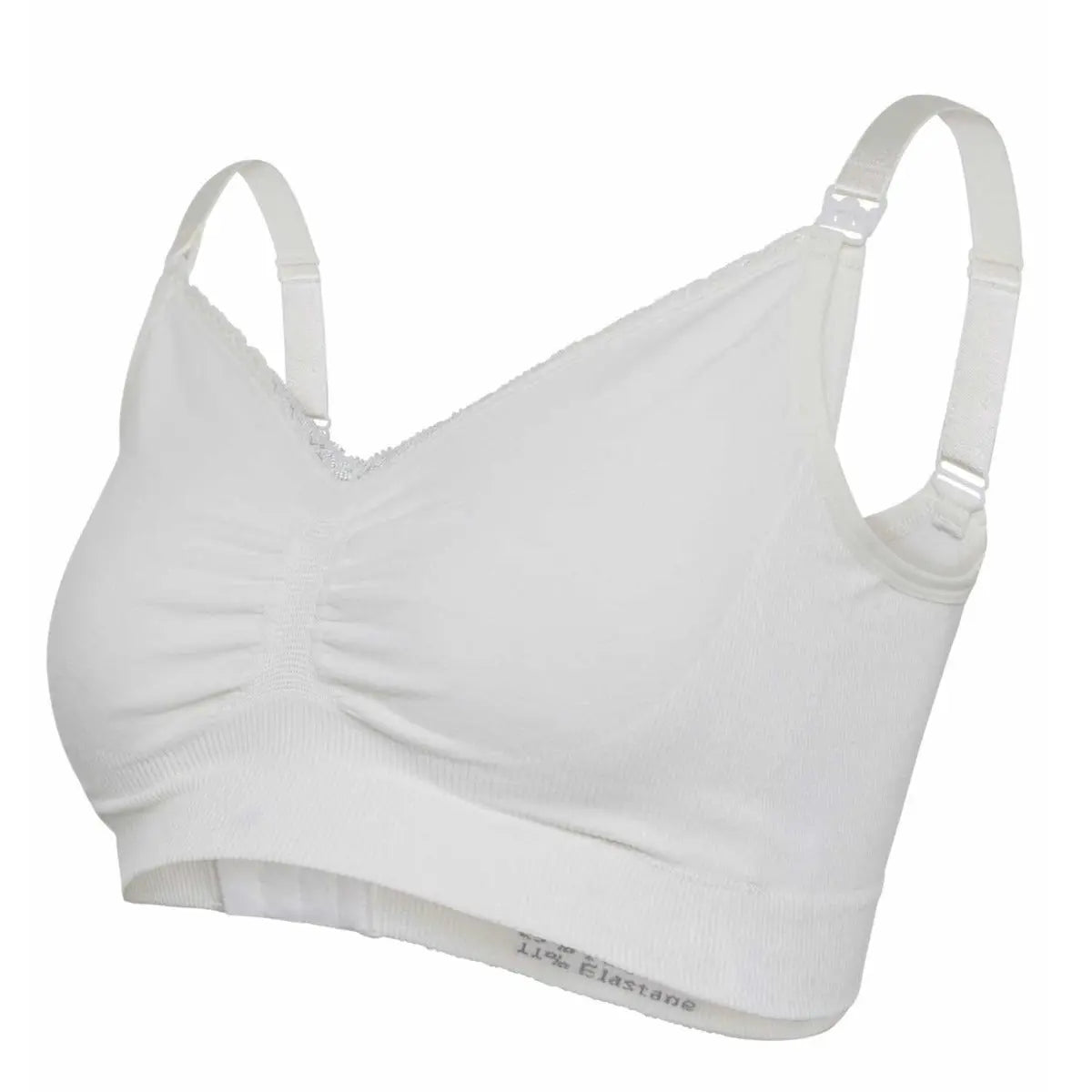 Soutien-Gorge de grossesse et d'allaitement en coton bio Carriwell Blanc