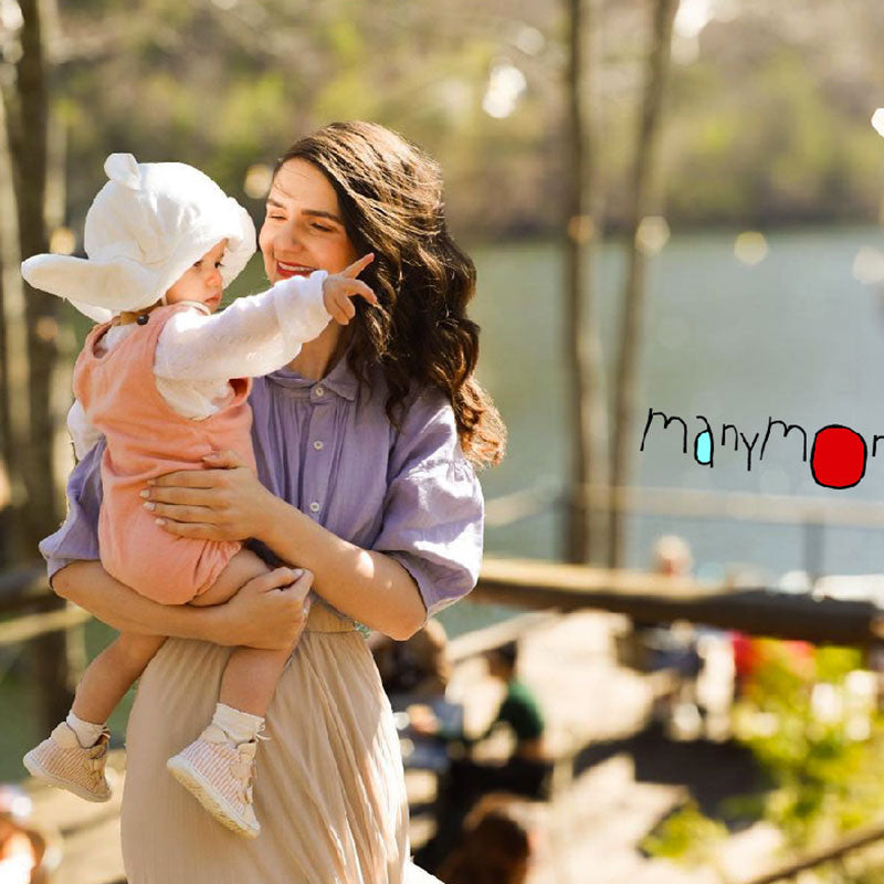 Chapeau de soleil ajustable ManyMonths avec oreilles d'ourson - Strawberry Milk - Lilinappy