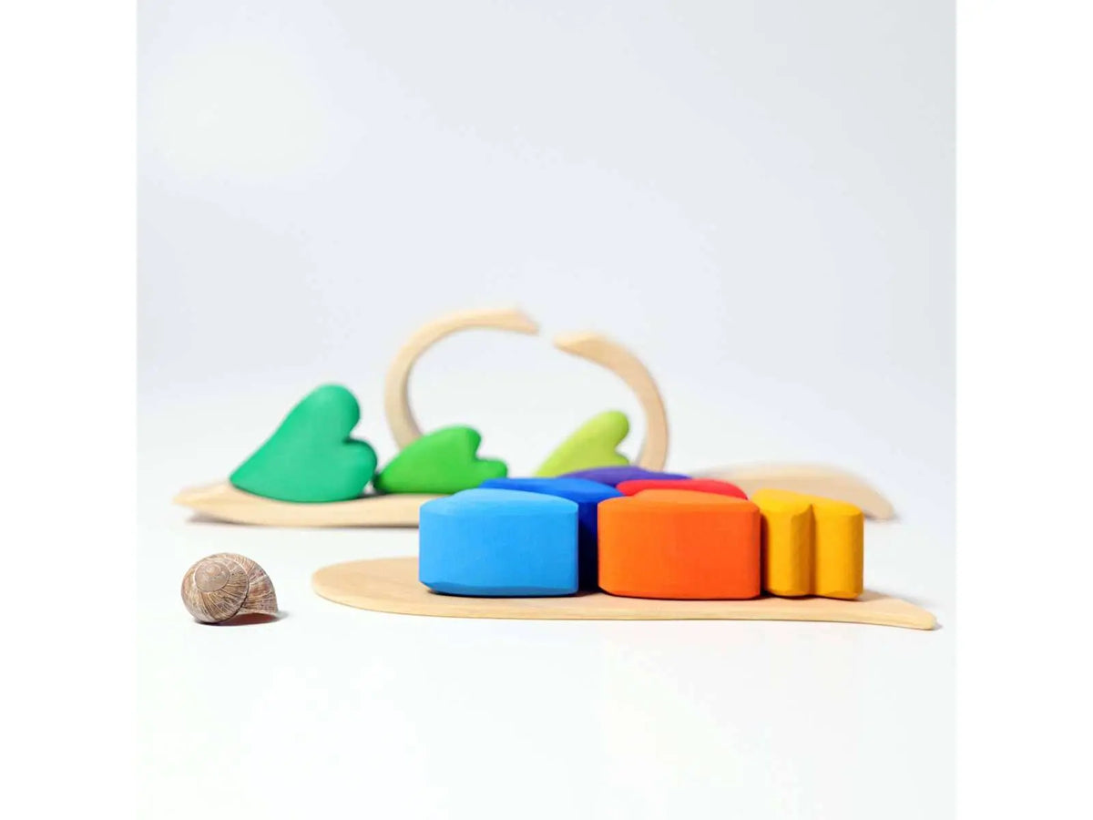 Set cœurs en bois Grimm's - Rainbow Grimms