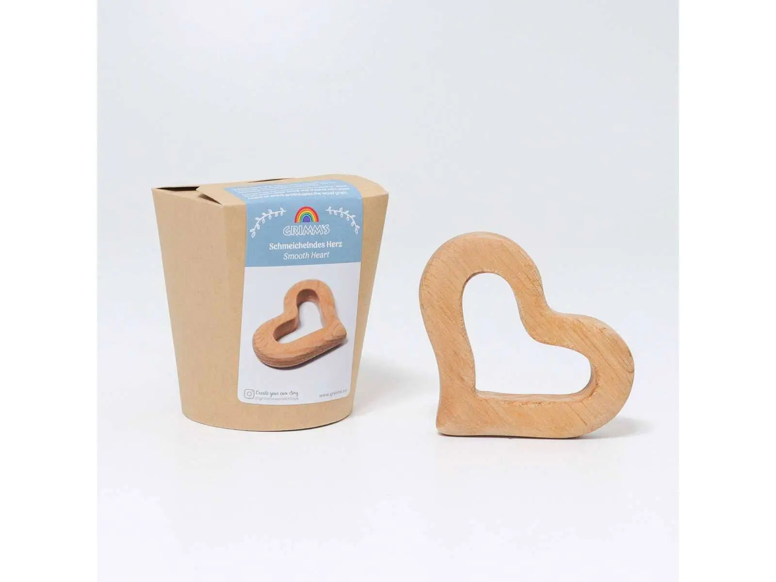 Hochet en bois Coeur Grimm's Grimms