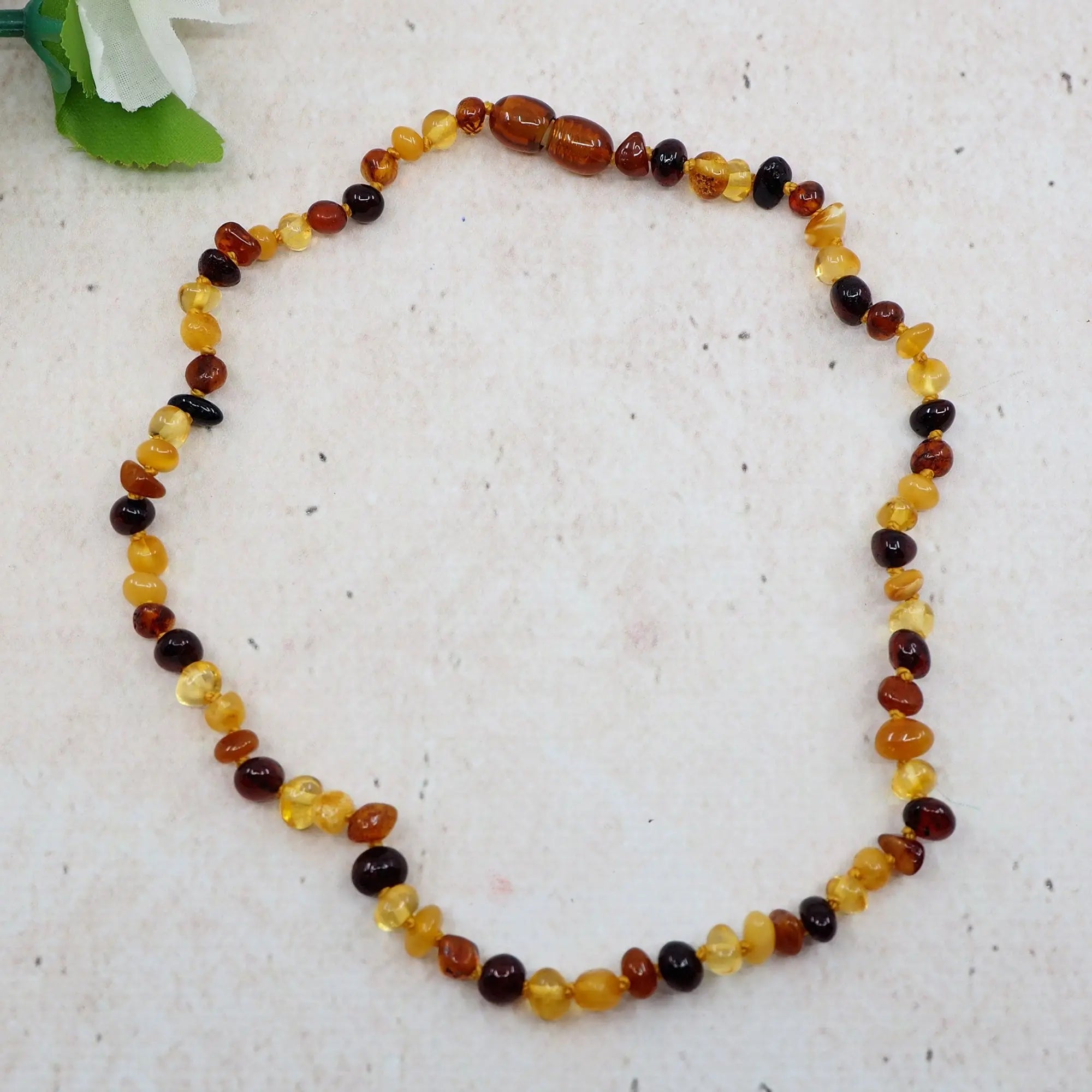 Collier d'ambre pour bébé - Baroque multicolore