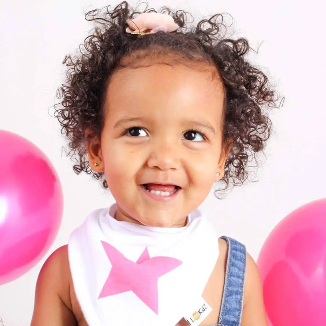 Bavoir bandana Lookidz Etoile rose