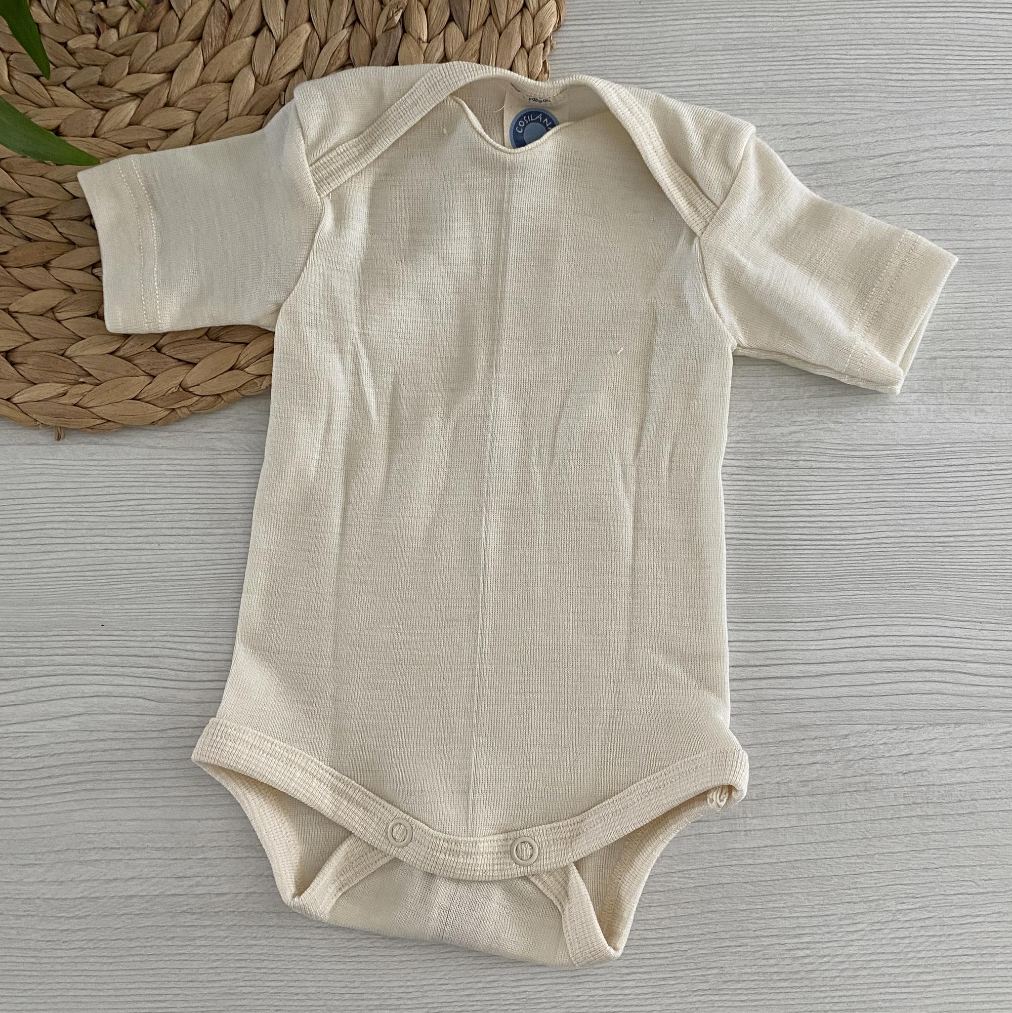 Body à MC en laine & soie Cosilana - Naturel