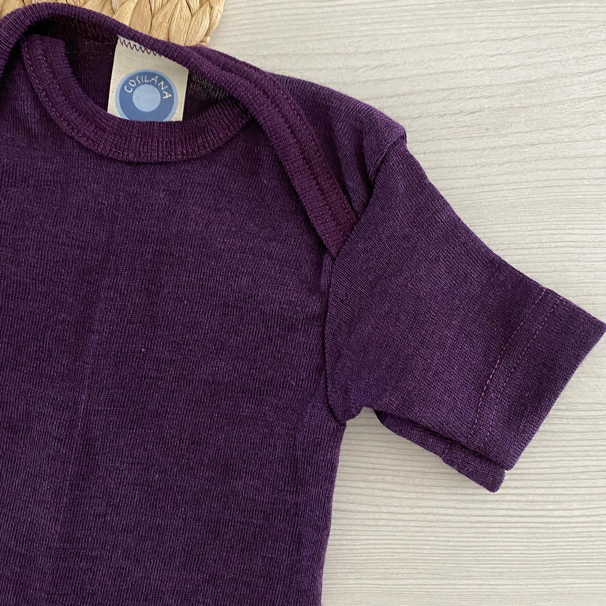 Body à MC en laine & soie Cosilana - Violet